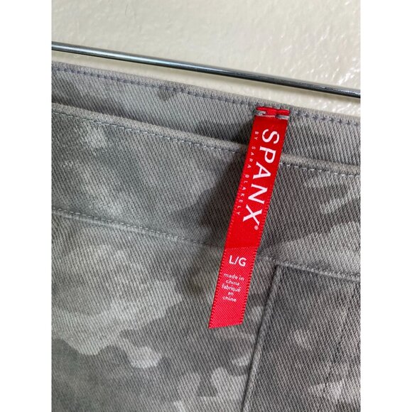 Spanx Womens Gray Camo jeggings size Large Skinny Pull on Stretch Classic - Picture 3 of 16